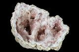 Pink Amethyst Geode Section - Argentina #134774-1
